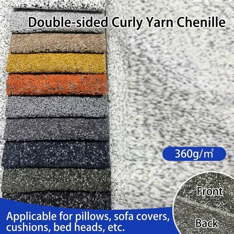 Doppelseitiger Chenille-Bouclé-Stoff Hochwertiger Garngefärbter Jacquard-Stoff Für Sofa Vorhang Kissen Heimdekoration DIY-Stoff