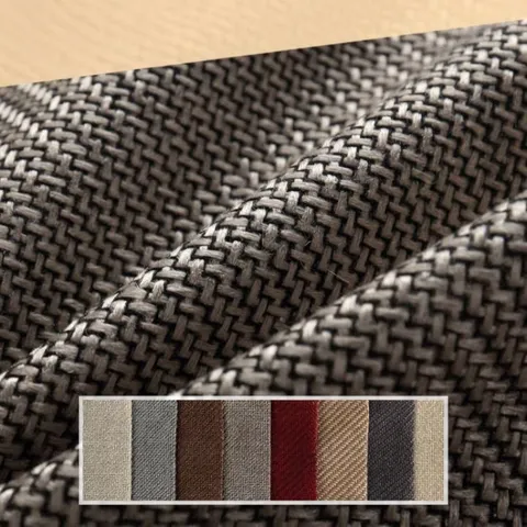 Trapezoidal Grid Imitation Linen Fabric 100% Polyester Woven Material For DIY Craft Storage Box Bag Upholstery Cloth