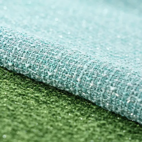 Small Fragrance Style Bouclé Tweed Fabric With Silver Thread For Autumn Winter Fashion Clothing DIY Sewing Material