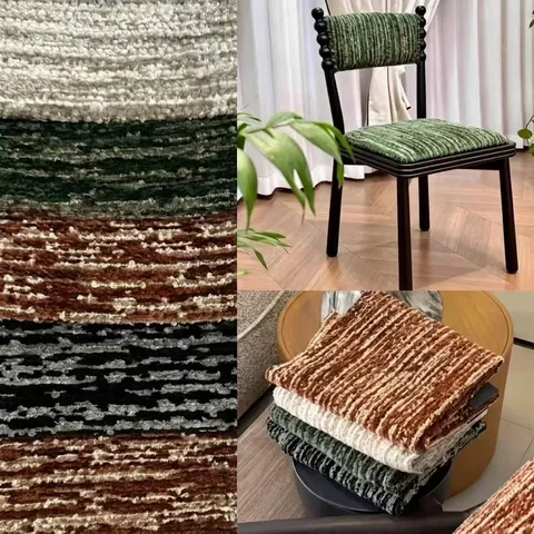 Tessuto Jacquard in Ciniglia di Lusso Francese Materiale da Tappezzeria in Poliestere Vintage per Divano Cuscino Coprisedia DIY