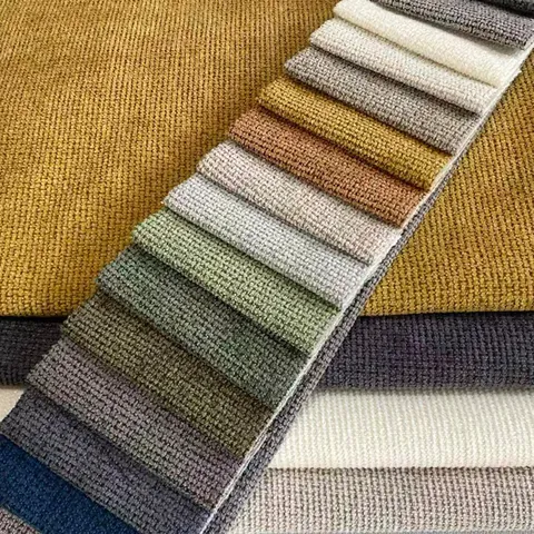 Tela de Chenilla Engrosada Con Textura de Lino Grueso 100% Poliéster Tela Decorativa de Tapicería para Sofá Cojín Artesanía