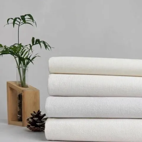 High Density Thickened Cotton Linen Canvas Fabric Plain White Unbleached Material For DIY Bags Sofa Clothing Home Decor