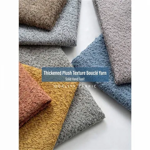 Thick Chenille Boucle Fabric Sheep Velvet Style Yarn For Sofa Pillow Covers DIY Handcrafts Upholstery Fabric By Half Meter