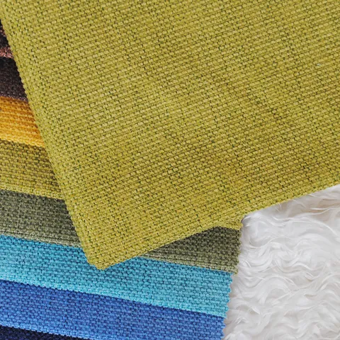 Linen Chenille Fabric For Sofa Cover DIY Sewing Thickened Background Cloth Plain Tablecloth Cushion Handmade Dyed Fabric