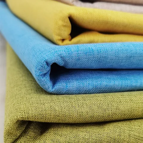 Tessuto per Divani in Tinta Unita Texture Lino Misto Poliestere Lino Tessuto per Tappezzeria per Divani Cuscini Decorazione Domestica