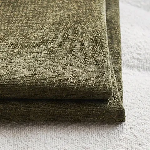 Modern Minimalist Gold Wire Chenille Sofa Fabric Solid Color Home Decor Fabric For Cushions Window Pads Soft Engineered Textile