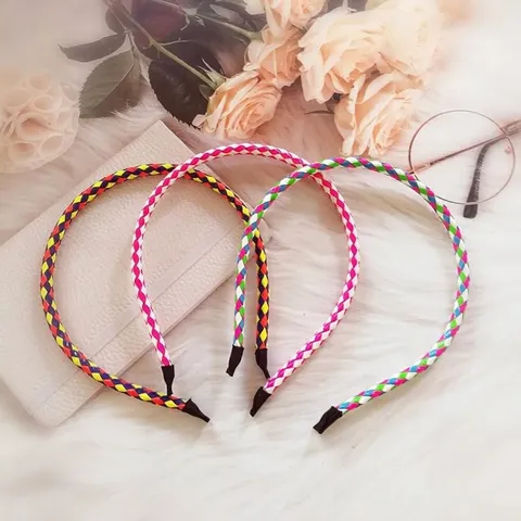 Woven Leather Headband For Women Girls PU Leather Braided Hair Band Non-Slip Thin Headband Daily Hair Accessories Hair Hoop