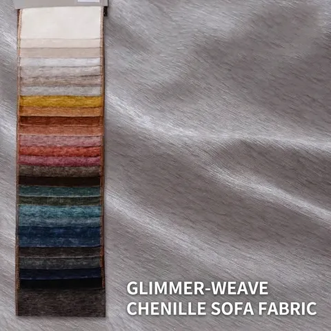 Tissu en Chenille Tissé Épaissi Couleur Unie Velours Doux Pour Housse de Canapé Coussin Bricolage Textile de Maison