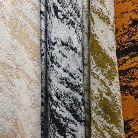 Modern Lazy Retro Style Polyester Ink Wash Pattern Fabric Faux Mink Fleece Fabric Printed Decorative Fabric For Sofa Pillow Home Decor