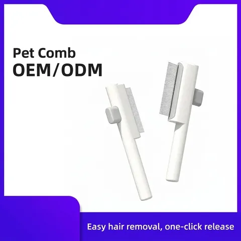 Pet Self Cleaning Brush For Cats And Dogs One Click Hair Removal Grooming Comb HIPS Plastic Pet Massage Slicker Brush