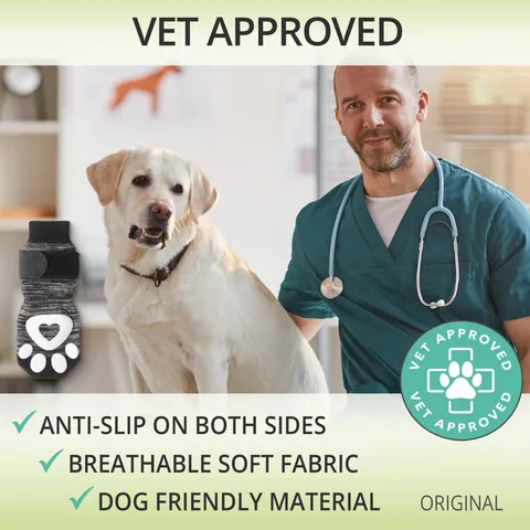Anti-Rutsch Haustier Hundesocken Für Große Mittlere Hunde Atmungsaktive Polyester Strick Socken Mit Verstellbaren Riemen Pfotenschutz Socken