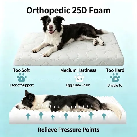 Haustier Kühlmatte Memory-Schaum Orthopädisches Hundebett Wolken Gestepptes Kühlkissen Sommer Atmungsaktive Waschbare Schlafmatte Für Hunde