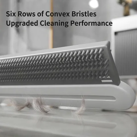 Spazzola per la Rimozione dei Peli di Animali Domestici Multifunzionale Silicone Tappeto Divano Pulitore Acciaio Inossidabile Manico Lungo Strumento di Pulizia