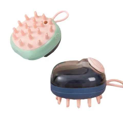 Pet Bath Massage Brush Plastic Silicone Comb Hair Remover Grooming Scrubber With Liquid Dispenser For Dogs Cats Home Bathroom Accessories