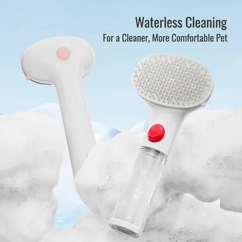 Pet Waterless Cleaning Brush With Adjustable Bristles Mousse Foam Scrubber For Cats And Dogs Hair Removal Grooming Tool