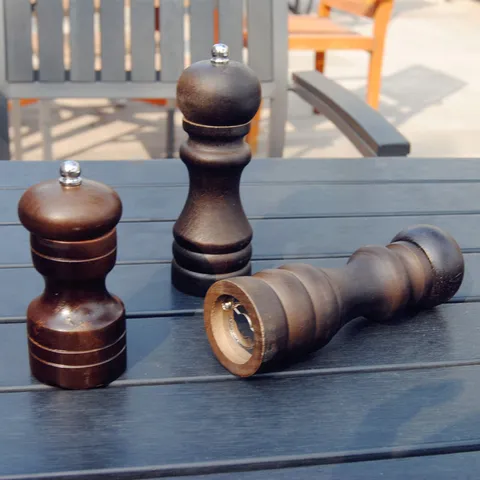 Professional Manual Wood Pepper Grinder Adjustable Spice Mill Salt Shaker Kitchen Tool Solid Wood Pepper Grinder