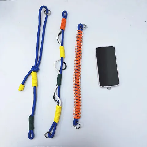 Hand-Woven Adjustable Phone Lanyard Crossbody Rope Outdoor Anti-Lost Camera Strap Multifunctional Polyester Neck Strap