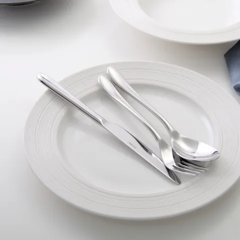 Mirror Polished Stainless Steel Cutlery Elegant Silver Dinner Knife Fork Spoon Tableware For Cafe Restaurant Home Dining Flatware