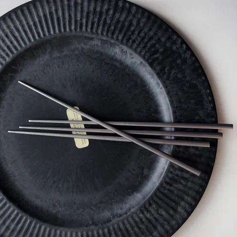 Creative 304 Stainless Steel Vintage Japanese Style Square Head Non-slip Reusable Metal Chopsticks Home Restaurant Tableware