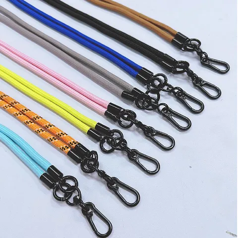 Universal Crossbody Phone Lanyard Braided Neck Strap Adjustable Anti-lost Rope With Metal Clasp For Mobile Phone Camera Keys