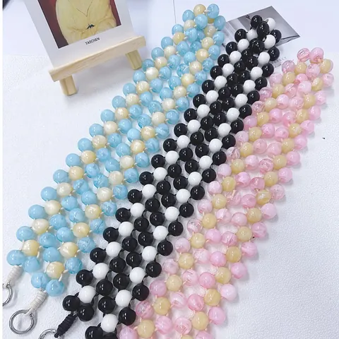 Handgewebter Acryl Bunte Perlen Taschengurt Ersatz Schultergurt Für Handy Lanyard Kamera Nacken Crossbody Gurt Kette