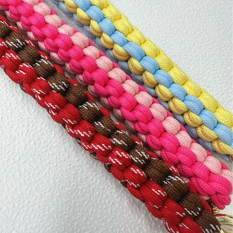 Hand-Woven Colorful Bag Strap Polyester Zinc Alloy Tassel Replacement Shoulder Strap For Handbag Women Accessories