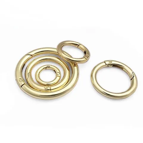 Zinc Alloy Spring O-Ring Buckle For Bags Keychains Clothing Jewelry Making Accessories Gold Silver Gunmetal Metal Rings
