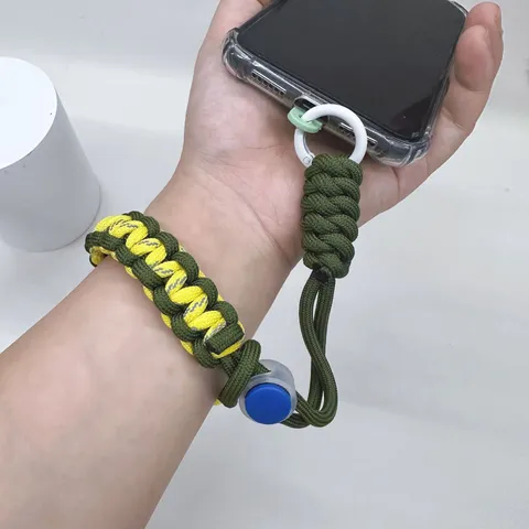 Adjustable Braided Wrist Lanyard For Phone Camera Bag Outdoor Anti-Lost Hand-Woven Strap With Gasket Card Unisex Accessory