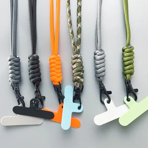 Woven Phone Lanyard With Zinc Alloy Lobster Clasp Multi-purpose Neck Strap For Phone Case ID Badge Key Keychain