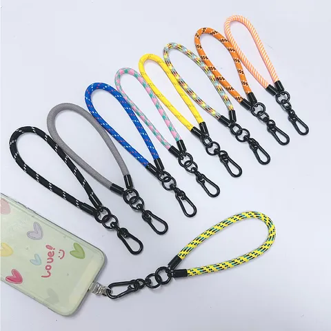 Thickened Braided Phone Lanyard Hand Wrist Strap Anti-Lost Key Chain For Men Women Outdoor Durable Woven Strap Key Ring