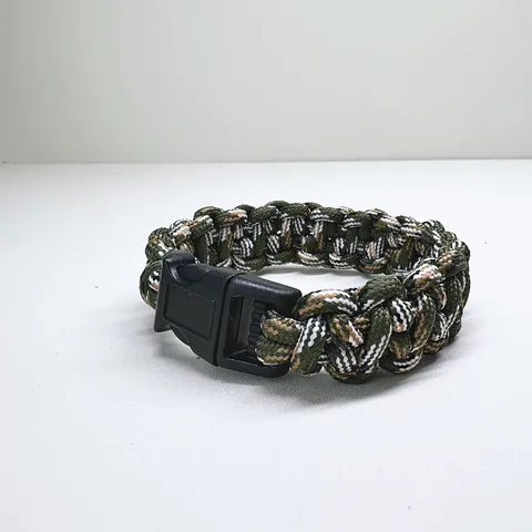 Handmade Woven Paracord Survival Bracelet Outdoor Emergency Braided Wristband Multicolor Sporty Hand Chain For Men Women
