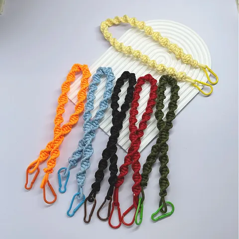 Handmade Woven Spiral Rope Shoulder Strap Colorful Braided Replacement Bag Strap For Crossbody Underarm Camera