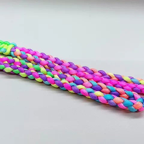 Portachiavi in Paracord Colorato Intrecciato Heavy Duty Cordino Sopravvivenza per Chiavi Telefono Arrampicata Gancio in Lega di Zinco Tracolla Multicolore