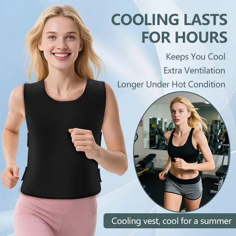 Verstellbare Feste Gel Kühlweste Für Sommer Hitzeschutz Atmungsaktive Lycra Körper Kühlweste Für Outdoor Bau Sport