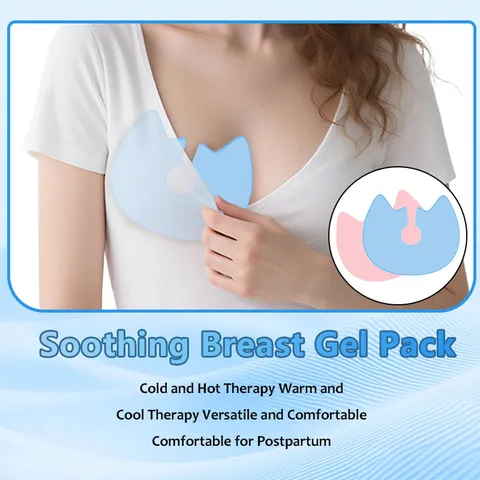 Festes Gel Brust Kalt Warm Therapie Pack Lycra Stoff Postpartale Pflege Erleichterung Wiederverwendbare Brustpflege Pad Für Damen