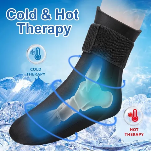 Wiederverwendbare Soft Solid Gelsocken Heiß-Kalt-Therapie Fußschmerzlinderung Knöchel Kompressionsbandage Gegen Schwellungen