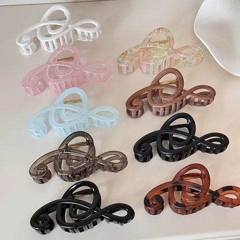 Pinza de Pelo Elegante con Forma de Nota Musical Clip de Resina Minimalista para Mujer Accesorios de Peinado