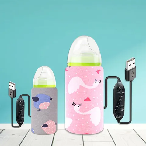Tragbarer USB Babyflaschenwärmer Tasche Einstellbare Konstante Temperatur Milchheizung Mit Timer-Funktion Für Outdoor-Reisen Fütterung