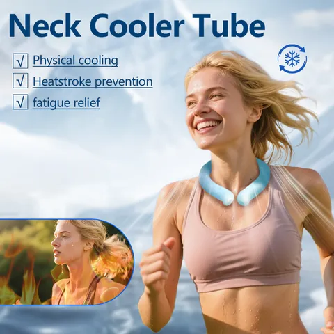 PCM Matte Solid Color Neck Cooling Ring Ice Pack Eco Friendly Heatstroke Prevention Cool Collar Tube For Outdoor Sports Wear Unisex
