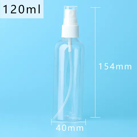 Transparent PET Plastic Fine Mist Spray Bottle Portable Empty Refillable Container For Travel Skincare Perfume Atomizer