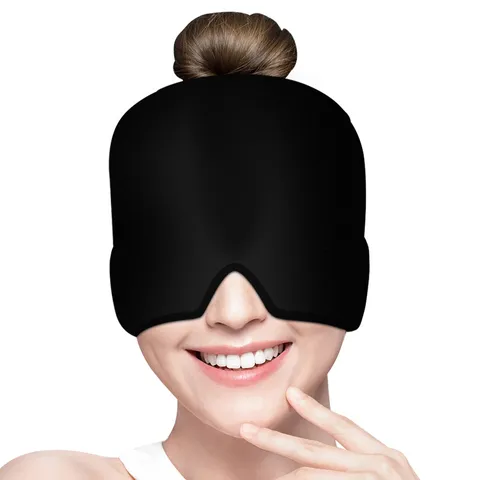 Gel Eis Hut Für Migräne Linderung Kappe Kopfschmerz Linderung Maske Kaltkompresse Wärmetherapie Kappe 360 Wickel Flexibel Dehnbar Kühlmaske