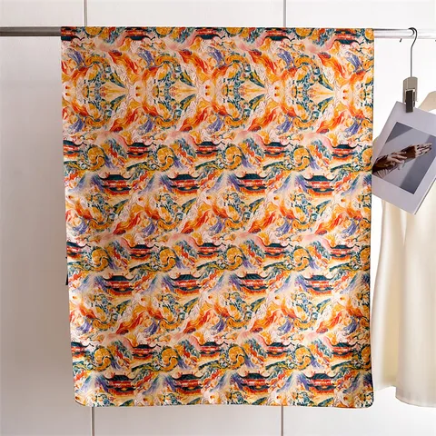 Dames Grote Satijnen Sjaal Vintage Chinese Stijl Drakenschubben Patroon Zonbescherming Shawl Polyester Lichtgewicht Bedrukte Sjaal Voor Reizen Dagelijks