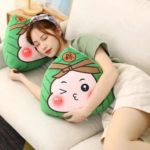 Simpatico Cuscino Peluche Zongzi Giocattolo Festa delle Barche Drago Bambola di Gnocchi di Riso Farciti Mascotte Morbida Arredo Casa Regalo