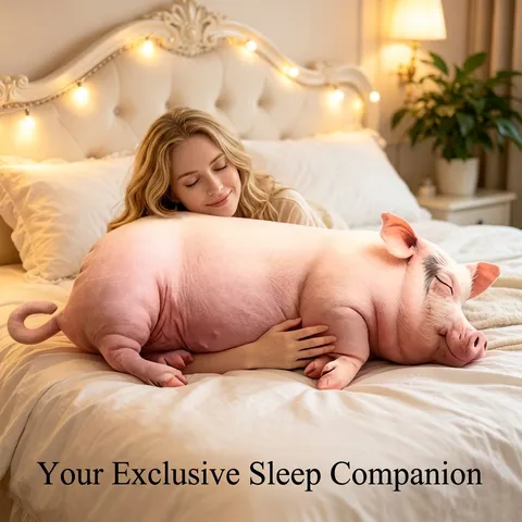 Almohada de Peluche de Cerdito Rosa Realista Juguete de Peluche de Cerdito de Simulación Muñeca de Cerdito Divertida Y Suave Para Regalo de Decoración Del Hogar