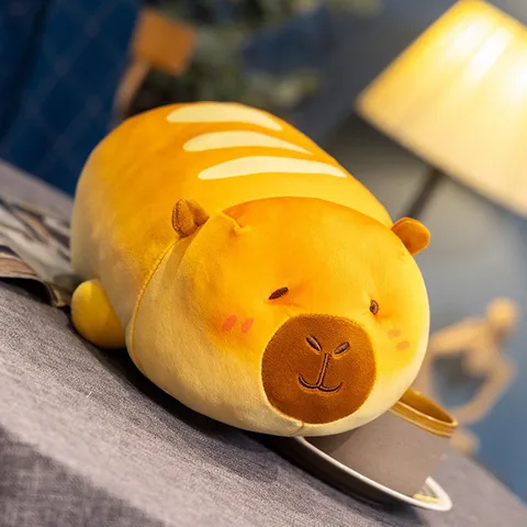 Süßes Kreatives Brot Capybara Plüschtier Weiche Tierpuppe Schlafkissen Stofftier Kissen Dekoration Für Kinder Geschenk Zuhause Schlafzimmer