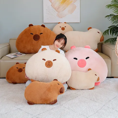 Süßes Capybara Plüschtier Sofa Kissen Weiches Kurzplüsch Kuscheltier Puppe Für Schlafzimmer Wohnzimmer Dekor Begleitung Geschenk