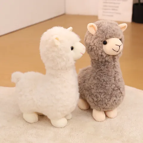 Cute Simulation Alpaca Plush Toy Soft Polyester Fiber Sheep Stuffed Animal Doll Pillow Gift For Children Home Decor