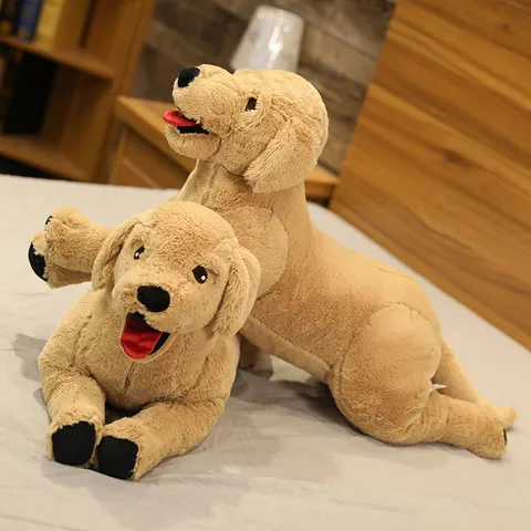 Realistisches Goldgelb Labrador Hund Plüschtier Niedlich Weich PP Stofftier Puppe Für Kinder Zuhause Dekor Geschenk