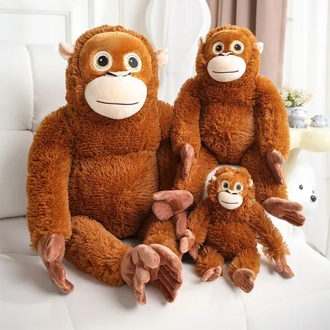 Süßes Langarm Orang-Utan Plüschtier Cartoon Affe Stofftier Weiches Begleitkissen Für Zuhause Dekoration Kinder Geburtstag Geschenk