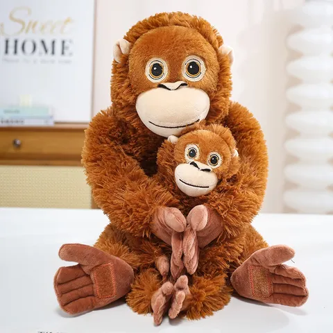 Süßes Langarm Orang-Utan Plüschtier Cartoon Affe Stofftier Weiches Begleitkissen Für Zuhause Dekoration Kinder Geburtstag Geschenk